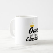 クイーンオブザクラスルームカッコいい新学期引用文 コーヒーマグカップ (正面左)