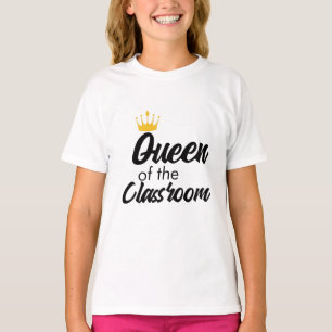 クイーンオブザクラスルームカッコいい新学期引用文 Tシャツ