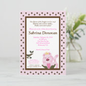 クイーンオブザジャングルベビーシャワー招待状5 x 7 招待状 (スタンド正面)