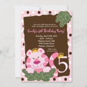 クイーンオブザジャングル第5誕生日招待状 招待状 (正面)