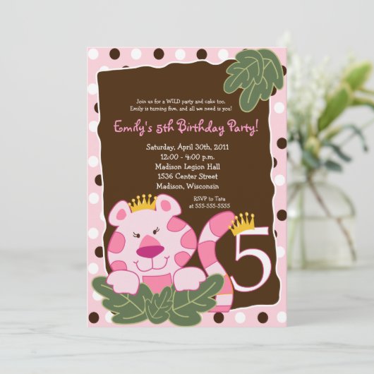 クイーンオブザジャングル第5誕生日招待状 招待状 (スタンド正面)