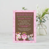 クイーンオブザジャングル&フレンズ赤ちゃんシャワー招待状 招待状 (スタンド正面)