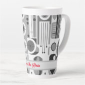 クイーンオブザハウスコンテンポラリーミッドセンチュリースタイル カフェラテマグ (右アングル)