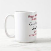 クイーンオブザロード誕生日女性トラックドライバー コーヒーマグカップ (左)