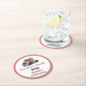 クイーンオブザロード誕生日女性トラックドライバー ラウンドペーパーコースター (インサイチュ)