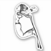 クイーンオブザ斜面 – ステッカー シール (正面)