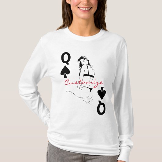クイーンオブスペードズビキニガールサンダーコーブ Tシャツ (正面)