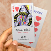 クイーンオブハートかわいい美容師美しいサロン ロイヤリティカード