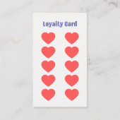 クイーンオブハートかわいい美容師美しいサロン ロイヤリティカード (裏面)