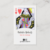 クイーンオブハートかわいい美容師美しいサロン ロイヤリティカード (正面)