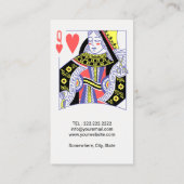 クイーンオブハートかわいい美容師美しいサロン 名刺 (裏面)