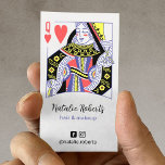 クイーンオブハートかわいい美容師美しいサロン 名刺<br><div class="desc">ハートのクイーンかわいい美容師美しいサロン遊のカードスタイル名刺。</div>