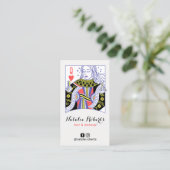 クイーンオブハートかわいい美容師美しいサロン#2 ロイヤリティカード (スタンド正面)