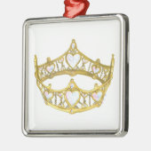 クイーンオブハートクラウンスクエアオーナメント メタルオーナメント (左)