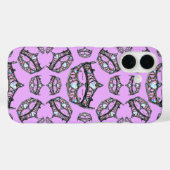 クイーンオブハートシルバークラウンティアラスピンク薄紫 Case-Mate iPhoneケース (裏面 (横))
