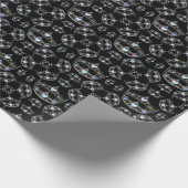 クイーンオブハートシルバークラウンティアラスブラックラップ ラッピングペーパー (角)