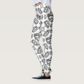 クイーンオブハートシルバークラウンティアラスホワイトリーギング レギンス (左)