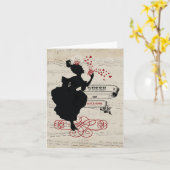 クイーンオブハートノートカード カード (黄色い花)