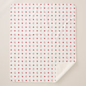 クイーンオブハートバレンタインデーモダンカード シェルパブランケット (正面)