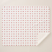 クイーンオブハートバレンタインデーモダンカード シェルパブランケット (正面(横))