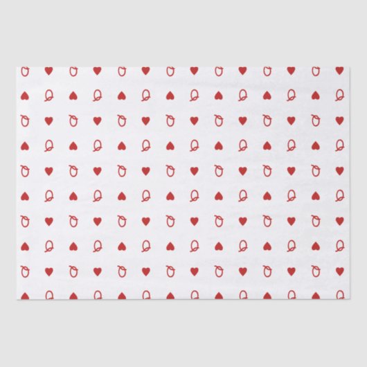 クイーンオブハートバレンタインデーモダンカード 薄葉紙 (正面)