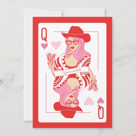 クイーンオブハートラスベガスバチェロレッテ旅程 招待状 (正面)