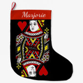 クイーンオブハートラージクリスマスストッキング ラージクリスマスストッキング (正面)