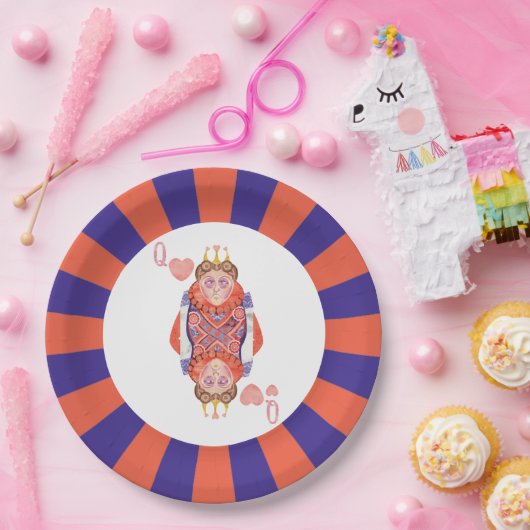 クイーンオブハート日が差すこと ペーパープレート (パーティー)