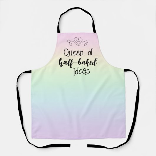 クイーンオブハーフ焼いたアイディアレインボー エプロン (正面)