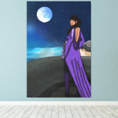 クイーンオンザ彼女のバルコニー キャンバスプリント (インサイチュ (ウッドフロア))