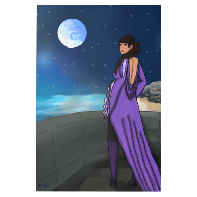 クイーンオンザ彼女のバルコニー メタルプリント (正面)