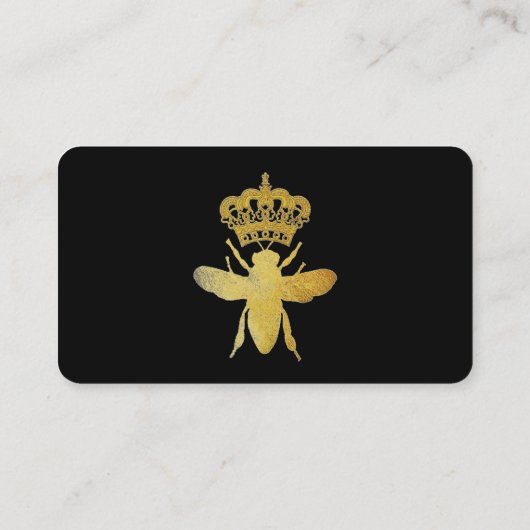 クイーンカスタマイズビービーの名刺（黒）と金ゴールド 名刺 (裏面)