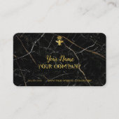 クイーンカスタマイズビービー名刺金ゴールド大理石 名刺 (正面)