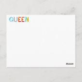 クイーンカード ポストカード (裏面)