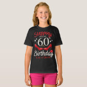 クイーンガールのように60誕生日に踏み込む Tシャツ (正面フル)