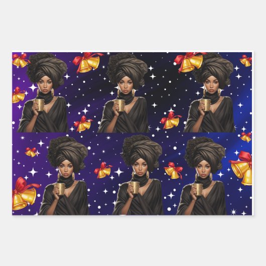 クイーンギフトラッピング ラッピングペーパーシート (正面)