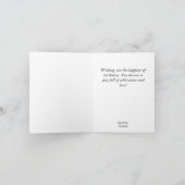 クイーンクラウンピンクグリッターブラックハッピーバースデー カード (内部)