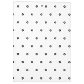 クイーンクラウンフローラ白黒美しいヴィンテージ クリップボード (裏面)