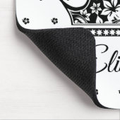 クイーンクラウンフローラ白黒美しいヴィンテージ マウスパッド (コーナー)