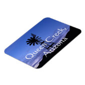 クイーンクリークアリゾナの風車のシルエット マグネット (左側)