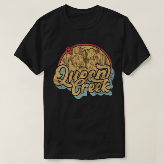 クイーンクリーク(アリゾナ州)Tシャツ Tシャツ (デザイン正面)