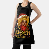 クイーンクロースサンタ・アフリカ系アメリカ人クリスマス女性 エプロン (インサイチュ)