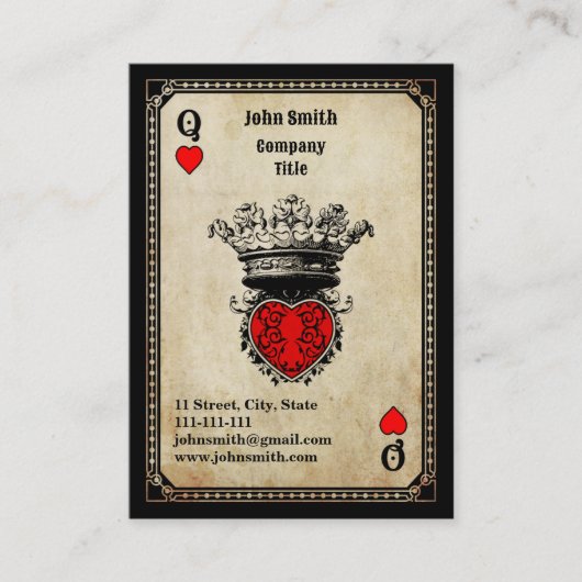 クイーングランジ・オブ・ハート 名刺 (正面)