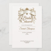 クイーンゴールデンブライダルシャワー招待 招待状 (正面/裏面)