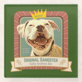 クイーンサリービールラベルコースター ガラスコースター