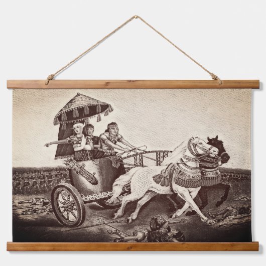 クイーンシャミラムウッドトップウォールタペストリー 吊り下げ型タペストリー (正面)