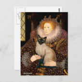 クイーンシールポイントシャム猫 ポストカード (正面/裏面)