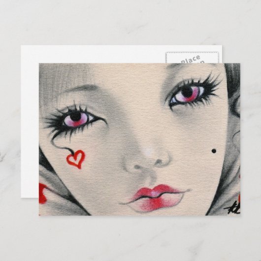 クイーンジェスターハート顔はがき ポストカード (正面/裏面)