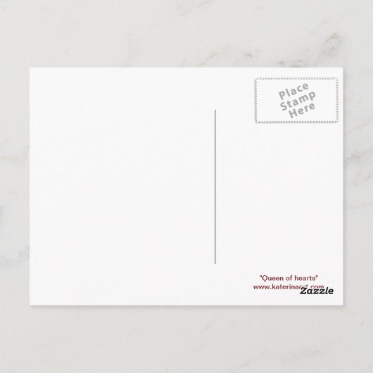 クイーンジェスターハート顔はがき ポストカード (裏面)