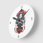 クイーンスペードサンダー_コーブ ラウンド壁時計 (傾斜)